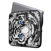 Realistischer White Tiger Head - Tiger Laptop Case (Vorderseite Links)