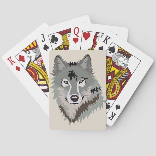 Realistischer Wolf Spielkarten (Rückseite)