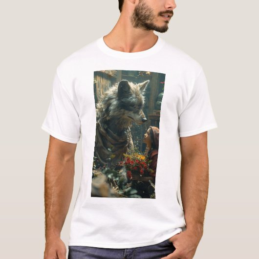 Realistischer Wolf verschleiert Grafik-T - Shirt (Vorderseite)