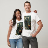 Realistischer Wolf verschleiert Grafik-T - Shirt (Unisex)