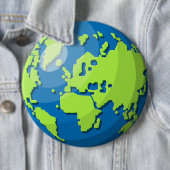 Realistisches 3D-Globus-Design Erde Planet Kunst Button (Beispiel)
