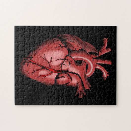 Realistisches Anatomisches Heart Image Jigsaw Puzz Puzzle (Horizontal)