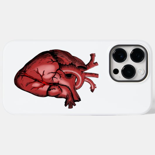 Realistisches Anatomisches Herzbild Case-Mate iPhone Hülle (Rückseite (Horizontal))