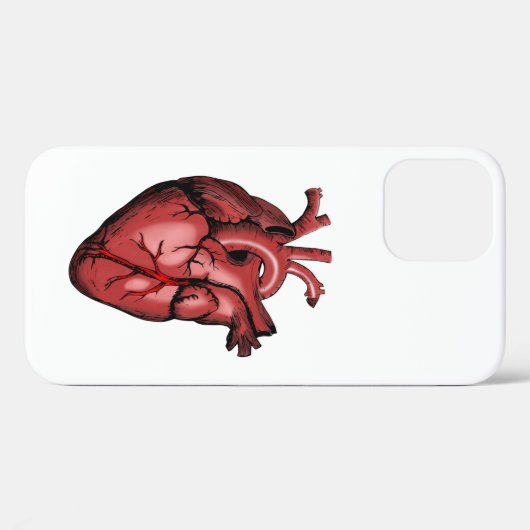 Realistisches Anatomisches Herzbild Case-Mate iPhone Hülle (Rückseite (Horizontal))