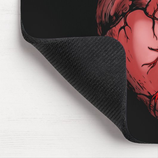 Realistisches Anatomisches Herzbild Mousepad (Ecke)