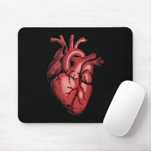 Realistisches Anatomisches Herzbild Mousepad (Mit Mouse)