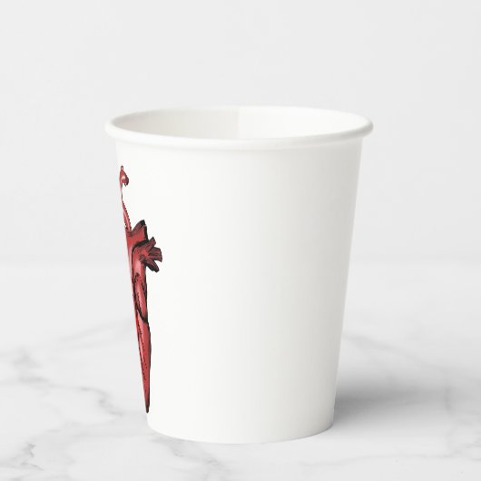 Realistisches Anatomisches Herzbild Pappbecher (Links)