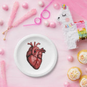 Realistisches Anatomisches Herzbild Pappteller (Party)