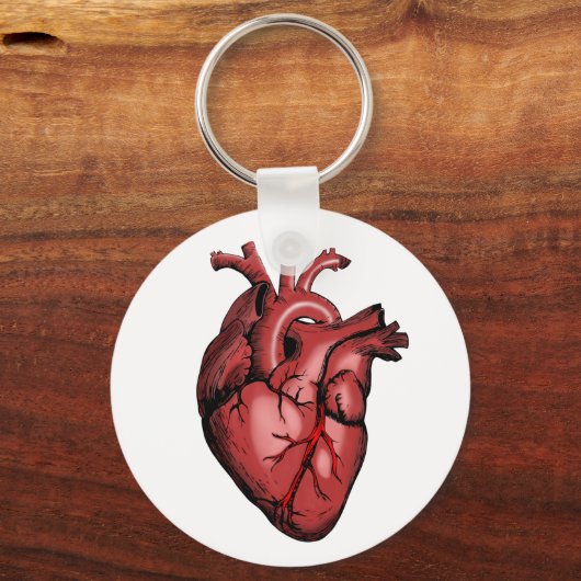 Realistisches Anatomisches Herzbild Schlüsselanhänger (Vorderseite)