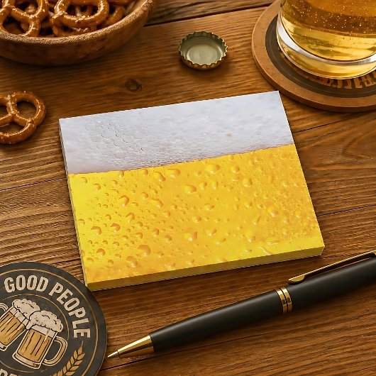 Realistisches Bier Post-it Klebezettel