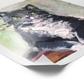 realistisches Bild, Katze Fotodruck (Ecke)