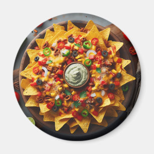 Realistisches Blatt Nachos Funny Magnet
