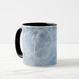 Realistisches blaues Marmordesign Tasse