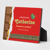 Realistisches Braun & Rote Valentine Schokolade Fu Fotoplatte (Seite)