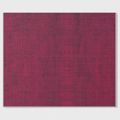 Realistisches Burlap Rustic Simple Magenta Burgund Geschenkpapier (Flach)