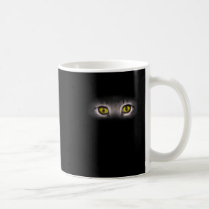 Realistisches Cat Eyes Kitty Feline Grafik Schwarz Kaffeetasse