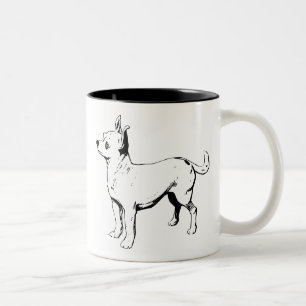Realistisches Chihuahua-Porträt Hunde-Tasse Zweifarbige Tasse