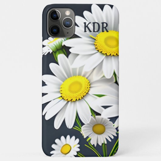 Realistisches Daisy Monogram Case-Mate iPhone Hülle (Rückseite)