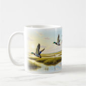 Realistisches Design der Mallard Digital Painting Kaffeetasse (Links)