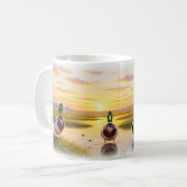 Realistisches Design der Mallard Digital Painting Kaffeetasse (Vorderseite Links)