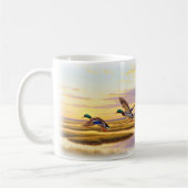Realistisches Design der Mallard Digital Painting Kaffeetasse (Links)