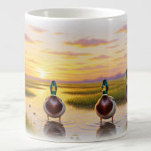 Realistisches Design der Mallard Digital Painting  Kaffeetasse