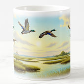 Realistisches Design der Mallard Digital Painting  Kaffeetasse