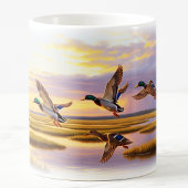 Realistisches Design der Mallard Digital Painting  Kaffeetasse