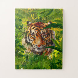Realistisches Dschungelpuzzle - Tiger Puzzle