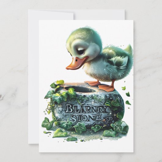 Realistisches Duckling küsst den Blarney Stone Einladung (Vorderseite)