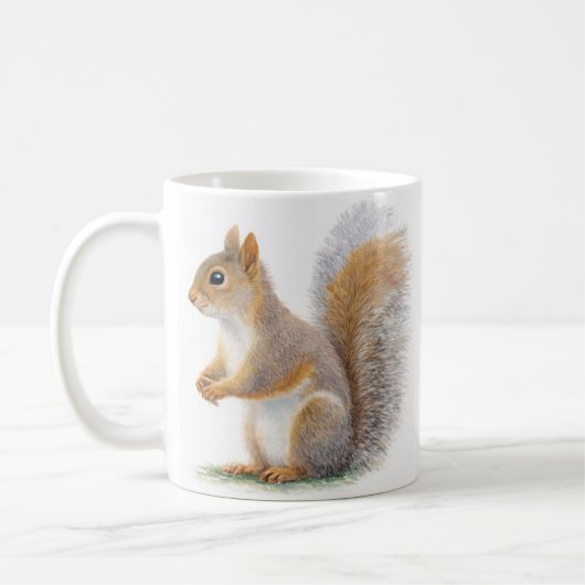 Realistisches Eichhörnchen-Porträt Kaffeetasse (Links)