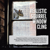 Realistisches Eichhörnchenklammern Fensteraufkleber
