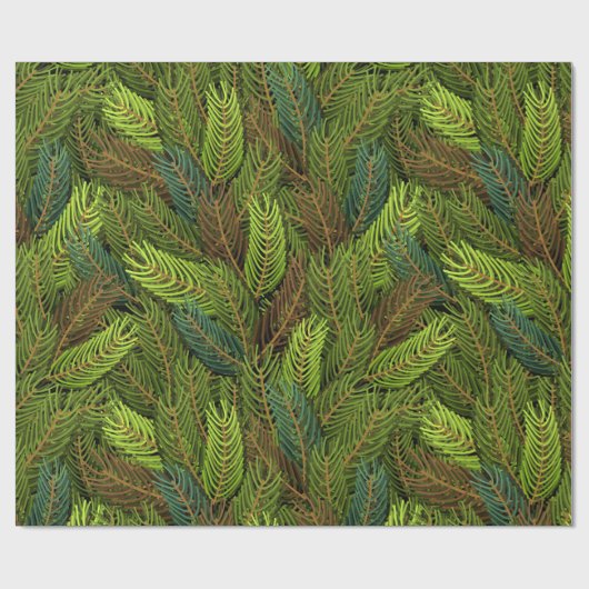 Realistisches Fir/Pine-Muster Geschenkpapier (Flach)