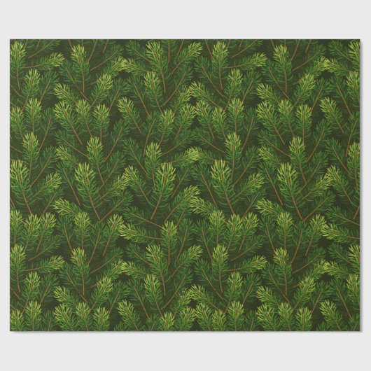Realistisches Fir/Pine-Muster Geschenkpapier (Flach)