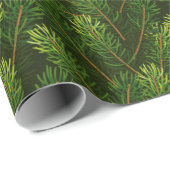 Realistisches Fir/Pine-Muster Geschenkpapier (Rolleneckpunkt)