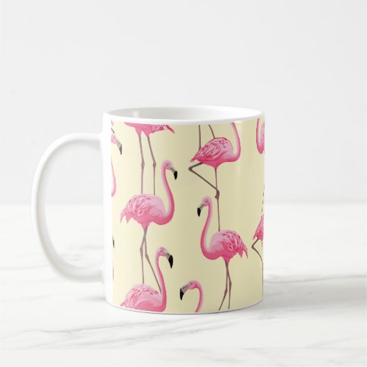 Realistisches Flamingo-Bird-Muster Kaffeetasse (Links)