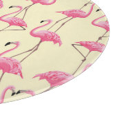 Realistisches Flamingo-Bird-Muster Schneidebrett (Ecke)