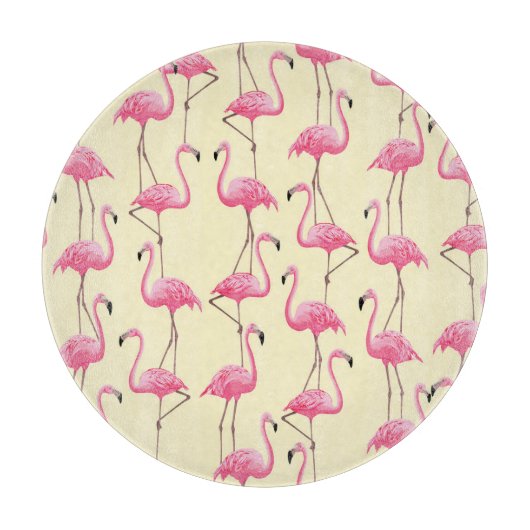 Realistisches Flamingo-Bird-Muster Schneidebrett (Vorderseite)
