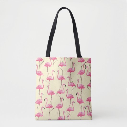 Realistisches Flamingo-Bird-Muster Tasche (Vorderseite)