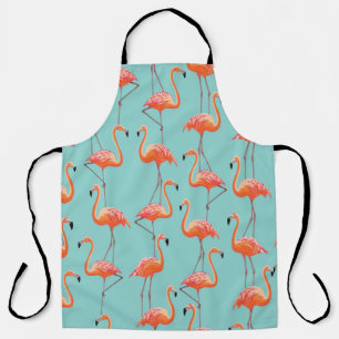 Realistisches Flamingo: Vintages Vogelmuster Schürze