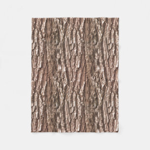 Realistisches Foto-Baum-Barken-Natur-Muster Fleecedecke