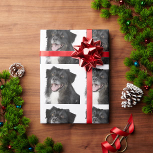 Realistisches Gemälde eines schönen Hundes Geschenkpapier