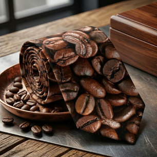 Realistisches geröstetes Kaffeemuster Krawatte