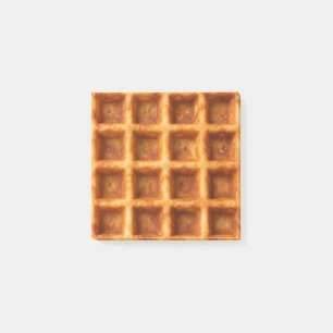 Realistisches getoastetes quadratisches Waffel-Des Post-it Klebezettel