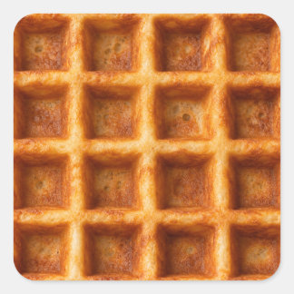 Realistisches getoastetes quadratisches Waffel-Des Quadratischer Aufkleber