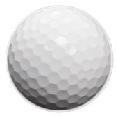Realistisches Golf Ball Golfer Design Keramikknauf (Vorderseite)