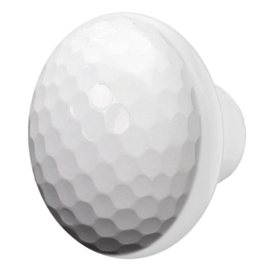Realistisches Golf Ball Golfer Design Keramikknauf (Rechts)