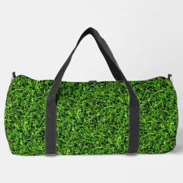 Realistisches Gras Foto Textur Funny Bright Green Duffle Bag