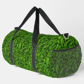 Realistisches Gras Foto Textur Funny Bright Green Duffle Bag (Rechte Ecke)