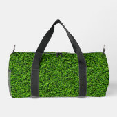 Realistisches Gras Foto Textur Funny Bright Green Duffle Bag (Rückseite)